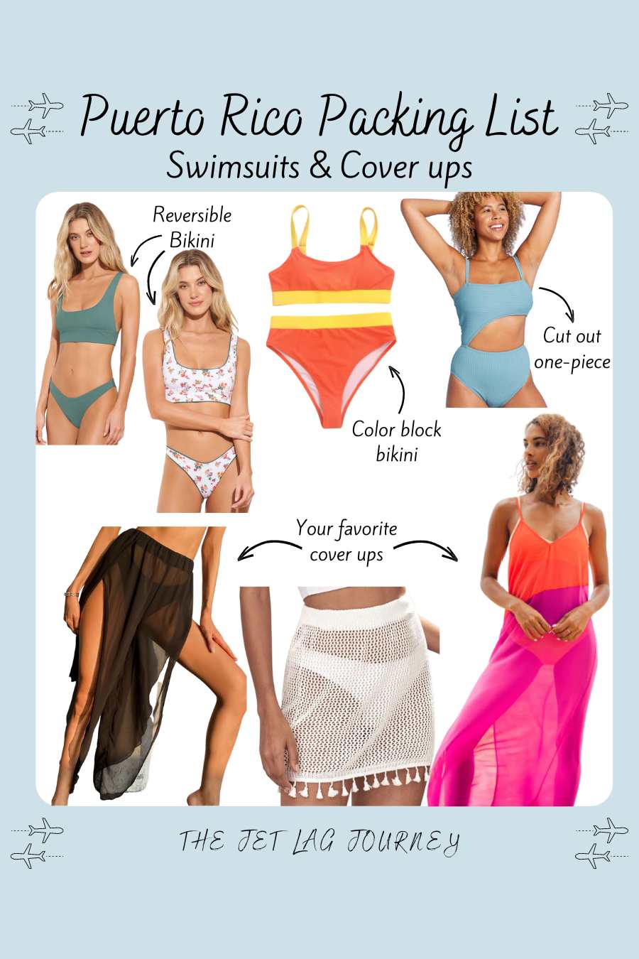 Puerto Rico Packing List Swimsuits and Cover ups