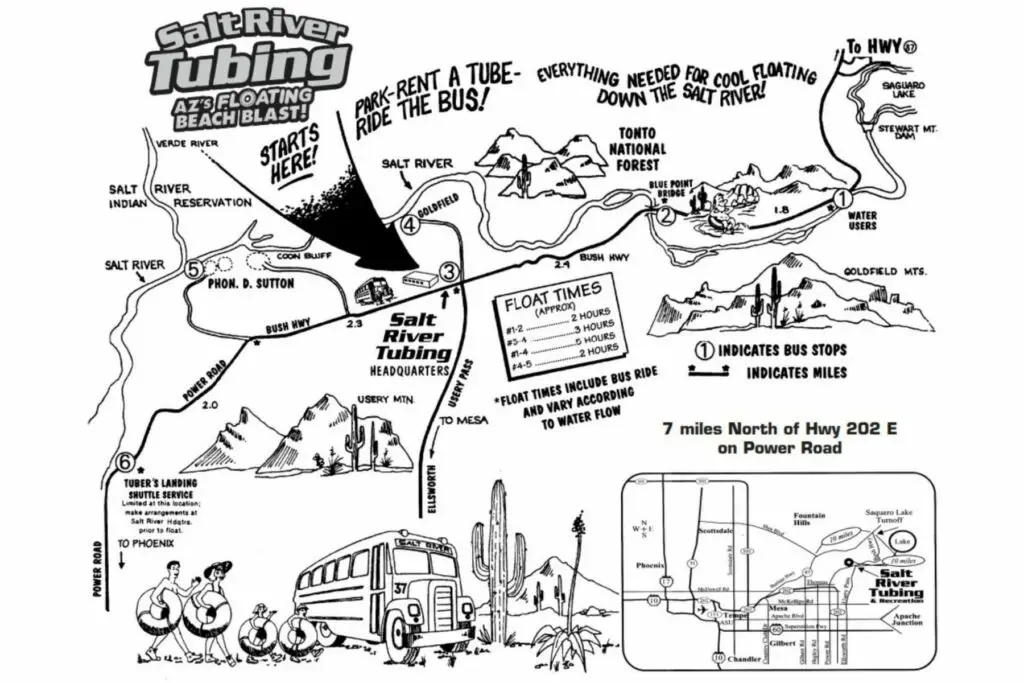 Salt River Tubing Map