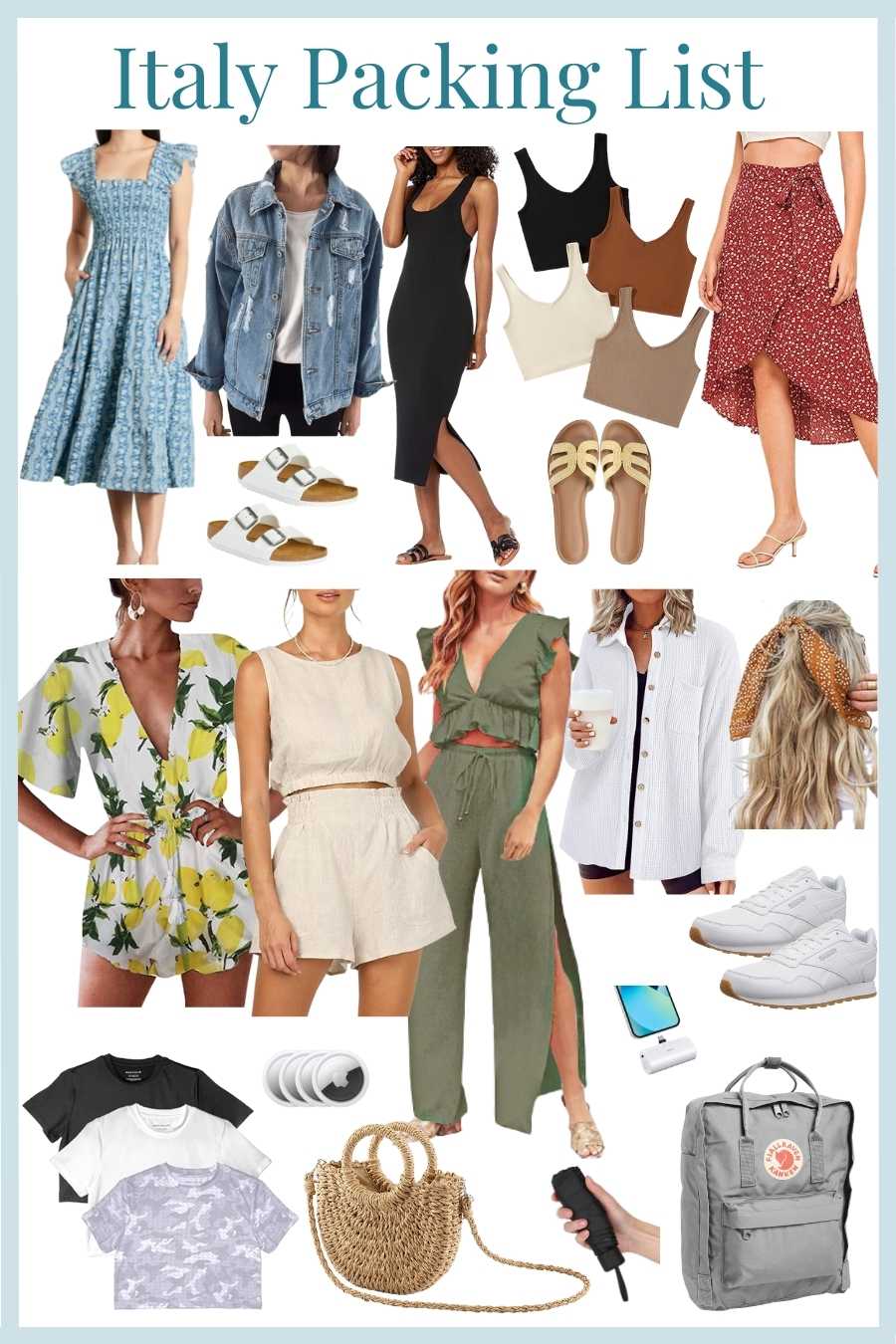 Italy packing list clothes