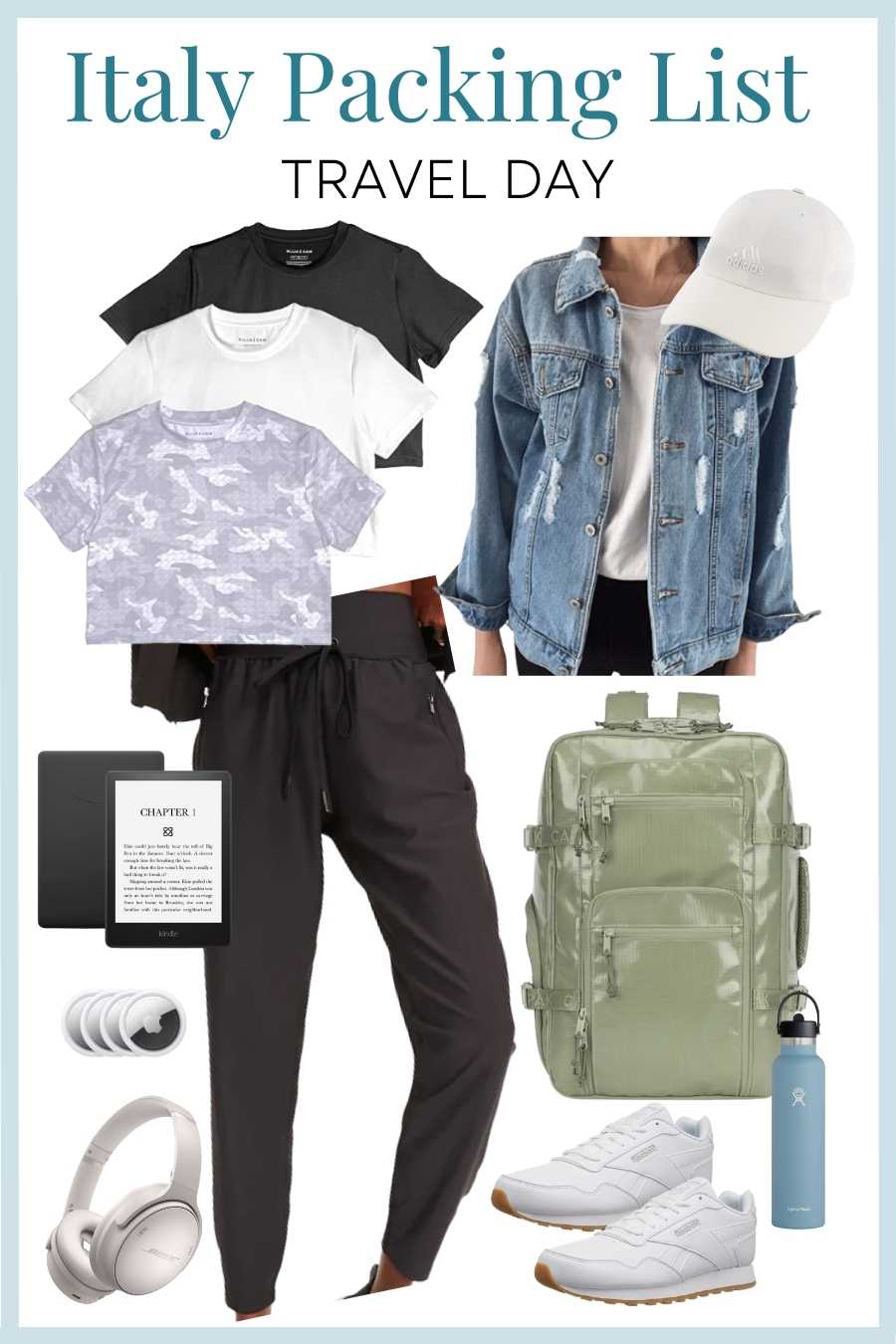 Italy packing list travel day outfit