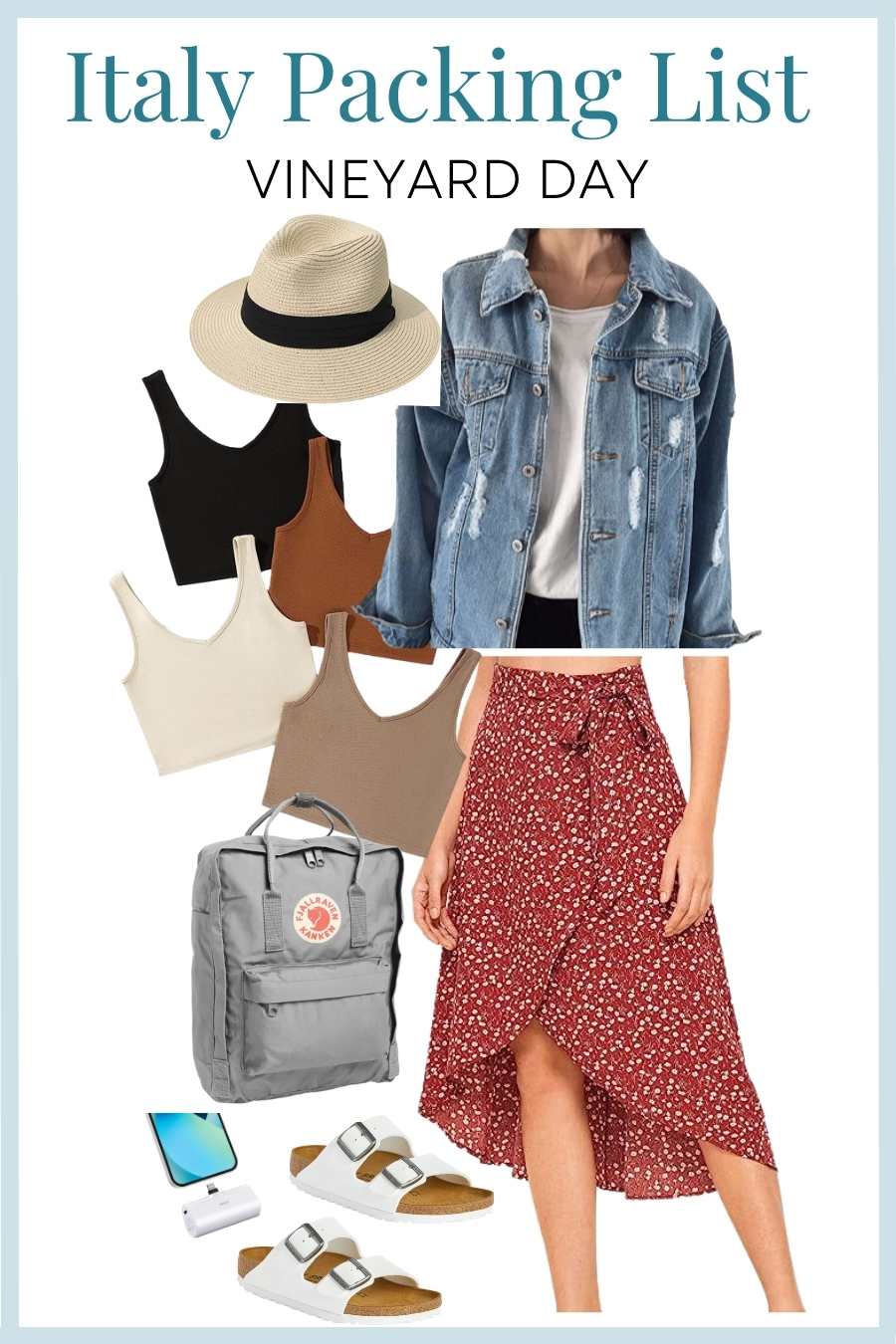 Italy packing list vineyard day outfit