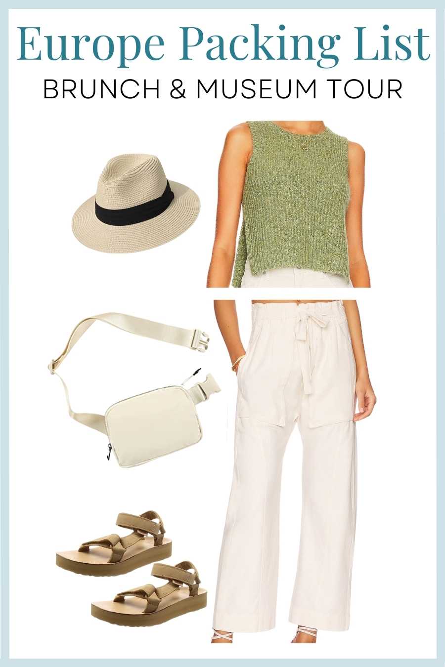Summer in Europe brunch and museum packing list outfit