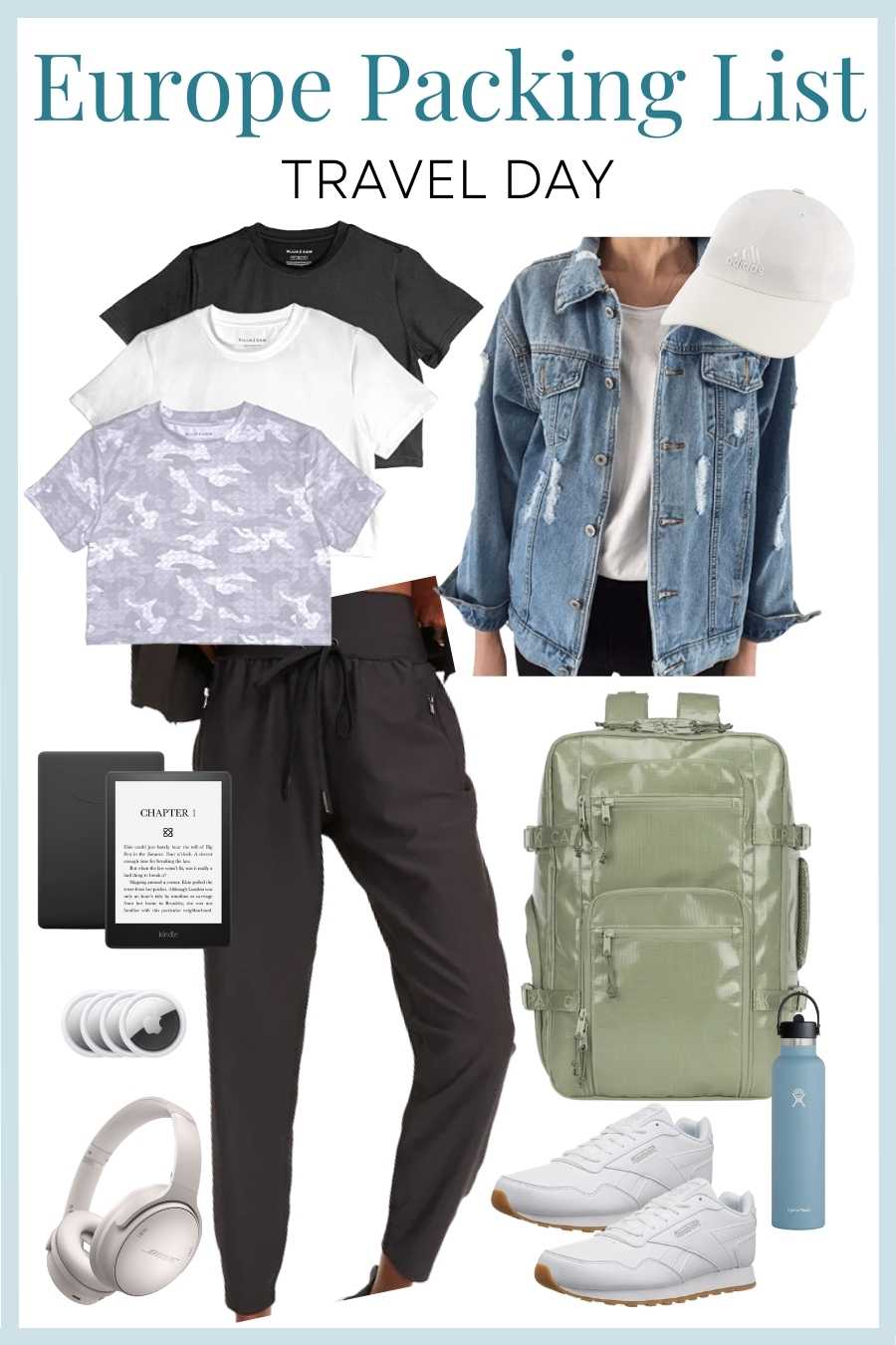 Summer in Europe packing list travel day outfit